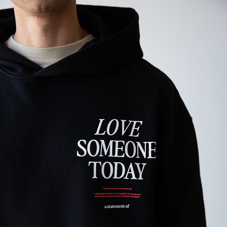 Love Someone Today Lux Hoodie in Black —