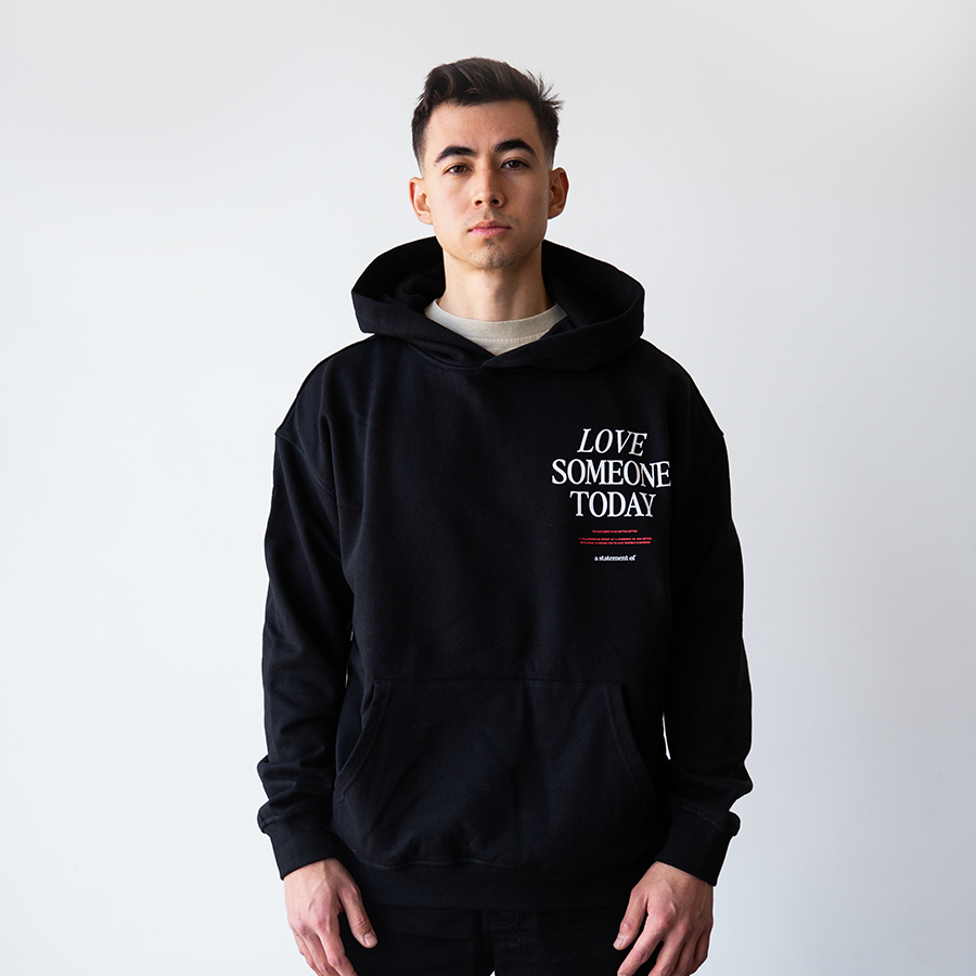 Love Someone Today Lux Hoodie in Black —