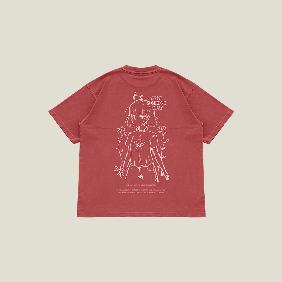 Getting Better Oversized Lux Tee in Vintage Rose —