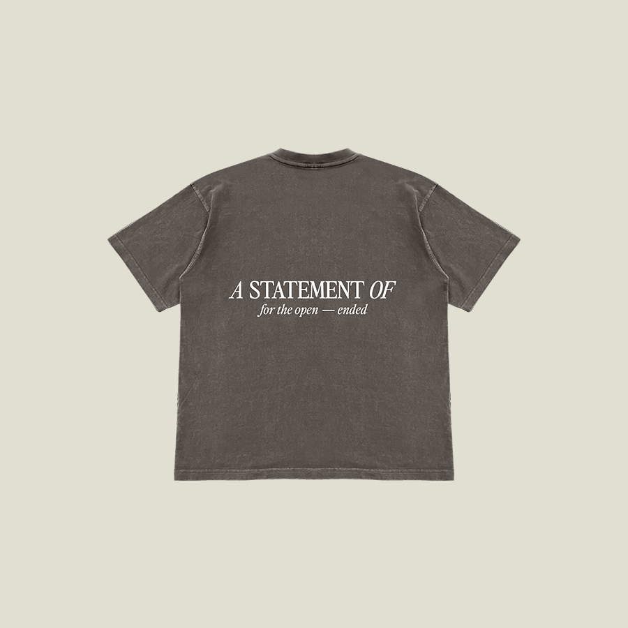 Open-ended Oversized Lux Tee in Vintage Taupe —