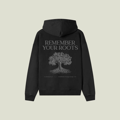 Remember your Roots Lux Hoodie in Black —