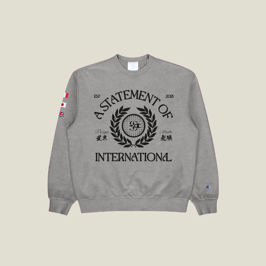 International Reverse Weave Crewneck in Heather —