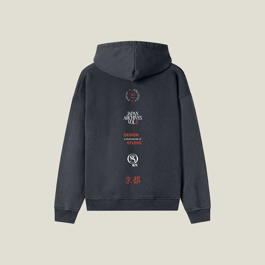 Japan Archives II Lux Hoodie in Dolphin —