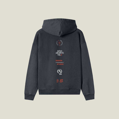 Japan Archives II Lux Hoodie in Dolphin —
