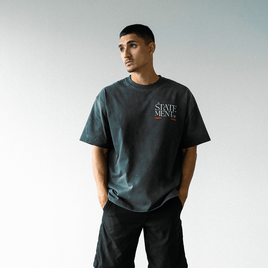 Sun Fade Oversized Lux Tee in Sea-foam —